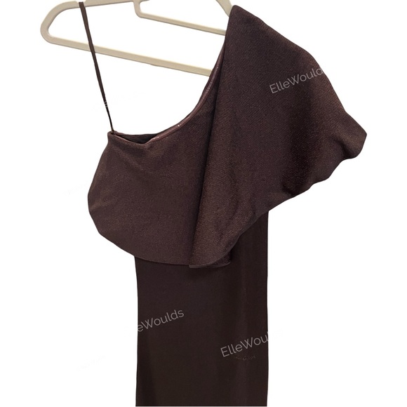 altuzarra brown dress Cowl Neck Maxi Dress Coffee Brown main image 0